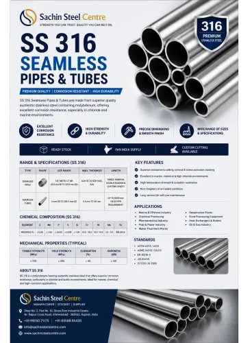 SS 316 Seamless Pipe in S