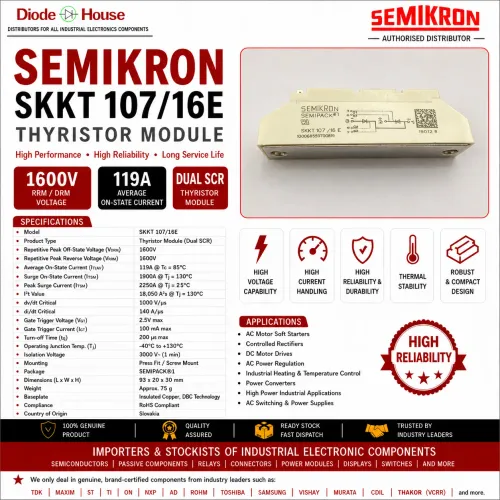 This Semikron SKKT 107/16