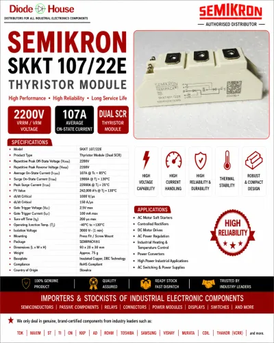 This Semikron SKKT 107/22