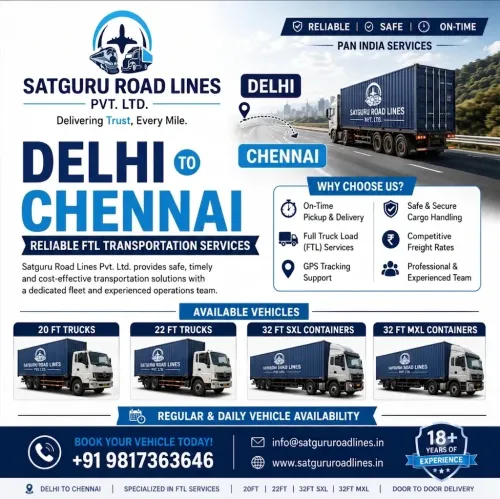 Delhi to Chennai Transport Ser