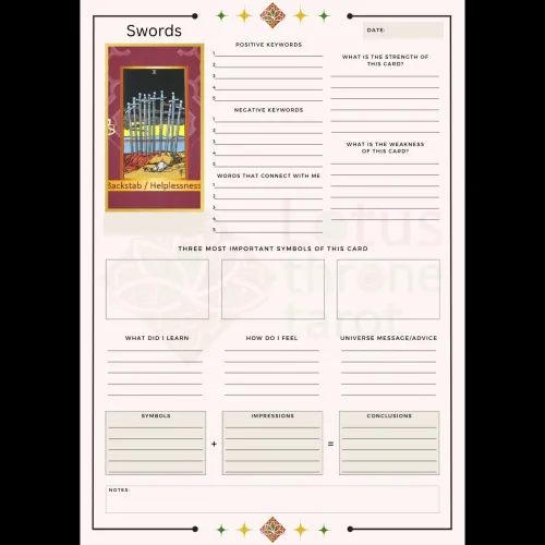 Tarot JournalTen of swor
