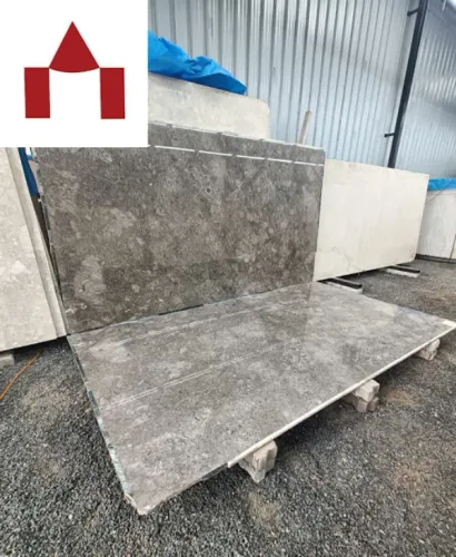 beige granite flooring stairca