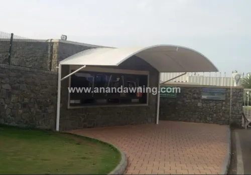 A PVC tensile structure can transform an uncovered