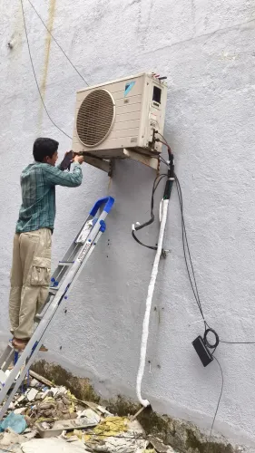 Outdoor replace AC restor