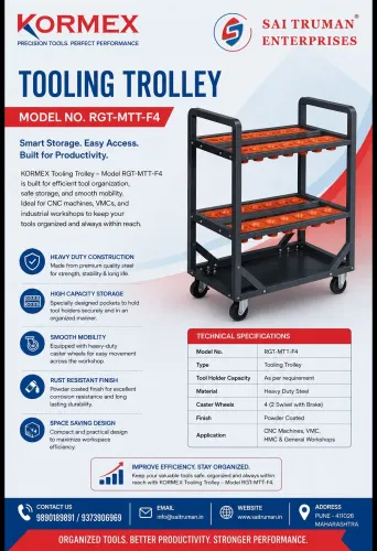 The KORMEX Tooling Trolley – Model RGT-MTT-F4 is a