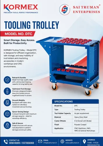 The KORMEX Tooling Trolley – Model DTC is an pract