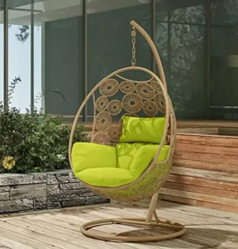 A garden swing often becomes a focal point within 
