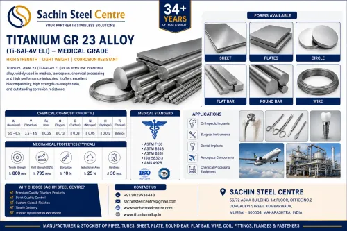 TITANIUM GR 23 PLATE STOC