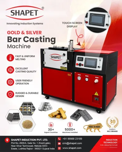 Shapet Gold Bar Casting Machin