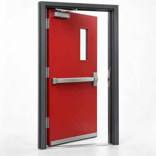 A single-leaf fire-rated door is a tested passive 
