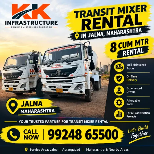 8 Cum Transit Mixer Rental in 