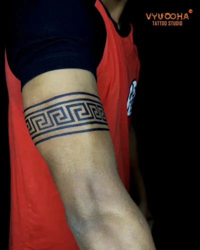 greek key pattern armband