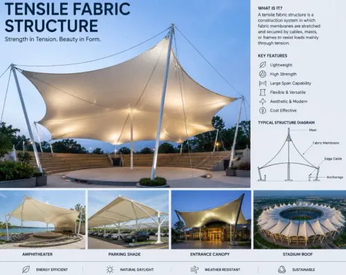 A Tensile Fabric Structure in Pune can transform a