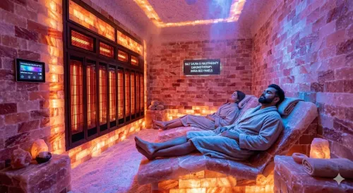 Salt room therapy, also k
