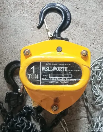 WELLWORTH Triple Spur Geared Chain Pulley Blocks, 