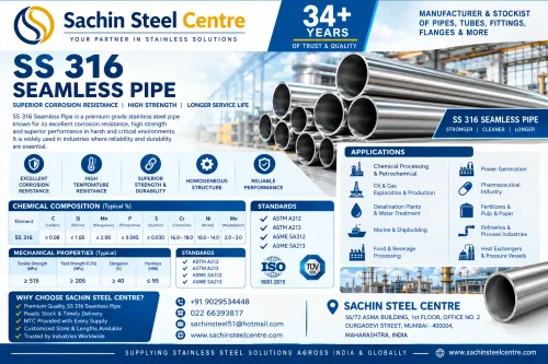 SS 316 Seamless Pipe Stoc
