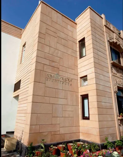 🏛️ Jodhpur Sandstone Building Elevation – A Perfe