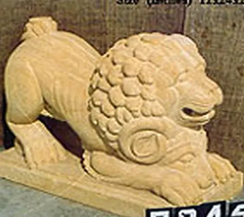 Hand-Carved Jodhpur Sandstone Lion Sculpture – A S
