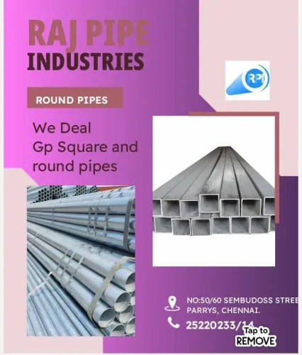 GP Square & Round Pipes 3/4'inch to 4'inch sizes a
