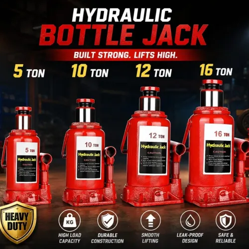 Heavy Duty Hydraulic Bottle Jacks available in 5 T