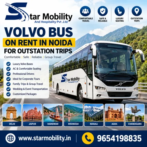 Volvo Bus on Rent in Noida for