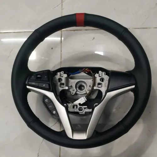Premium leather steering cover upgrade. A perfect 