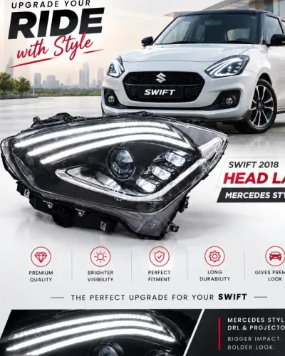 Swift Modied Head Lamps, Car A