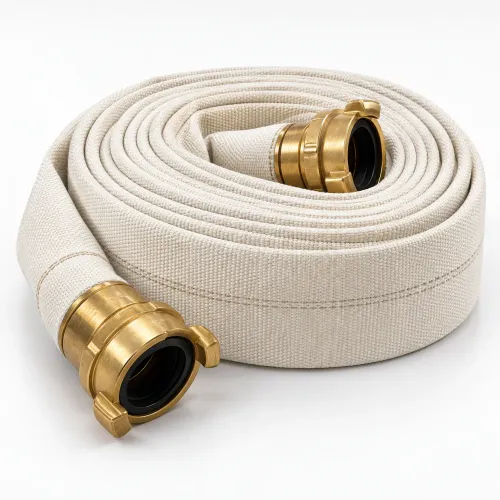 A canvas fire hose is a flexible firefighting deli