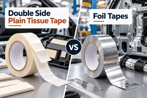Double Side Plain Tissue Compared with Foil Tapes 