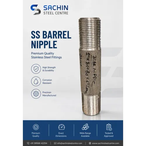 SS 316L Barrel Nipple in