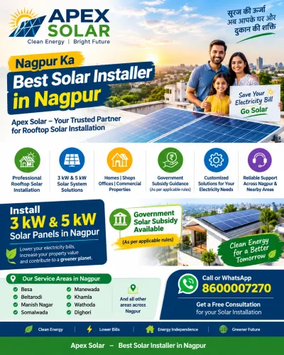 # Best Solar Installer in Nagpur – Apex Solar | 3 