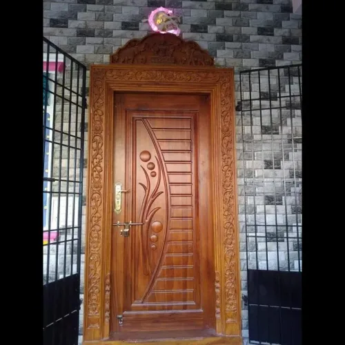 A premium wooden door featurin