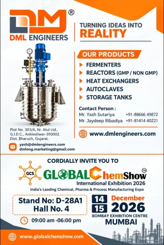 Meet DML Engineers at GlobalChem Show 14, 15  Dece