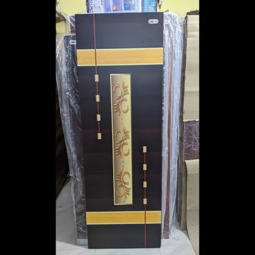A modern interior door featuri