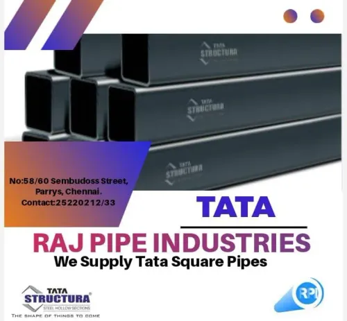 Tata Square Pipe 20*20*1.6mm to 250*250*8mm, Recta