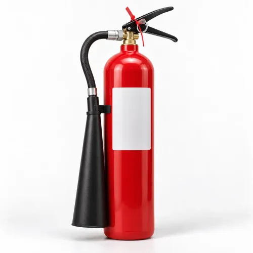 A portable CO₂ fire extinguisher is a clean and ef