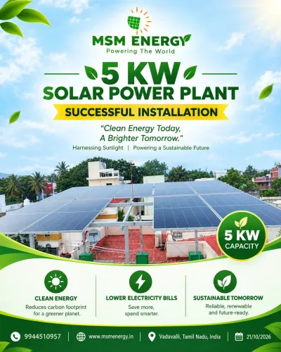 We’re proud to complete a 3 kW Solar Power Plant a
