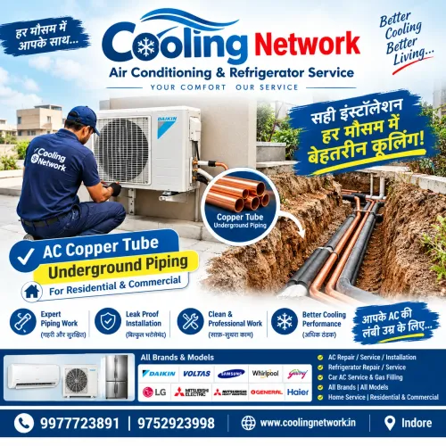 Home Construction AC Piping in