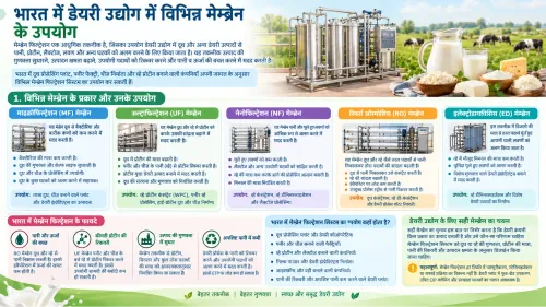 भारत में डेयरी उद्योग में विभिन्न मेम्ब्रेन के उपय