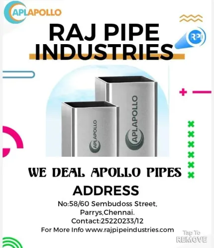 Apollo Square Pipe 15*15*1.2mm to 250*250*12mm, Re