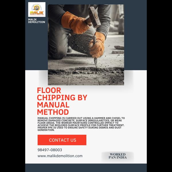 dust controlled floor chipping