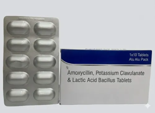 Amoxycillin + Potassium Clavulanate + Lactobacillus Tablet  product image